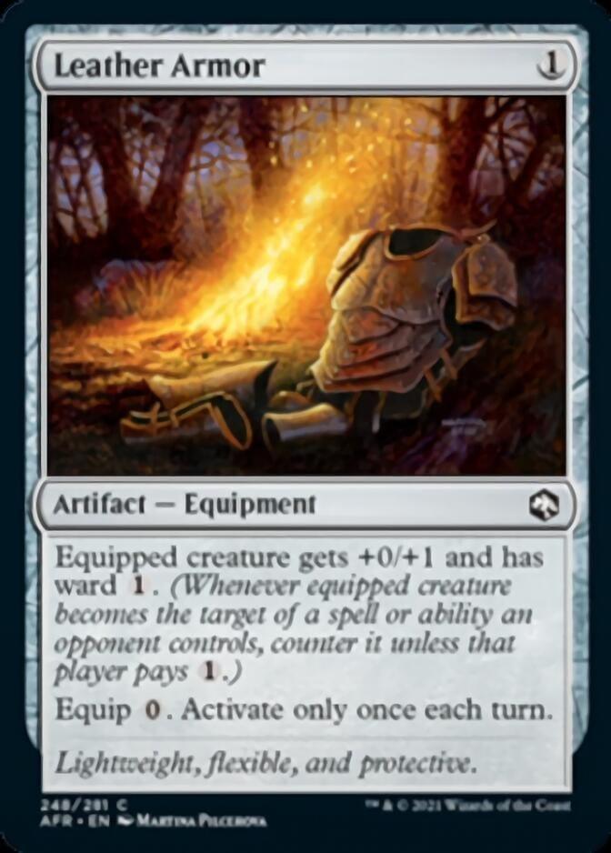 Magic: The Gathering MTG Single Leather Armor [Dungeons & Dragons: Adventures in the Forgotten Realms]