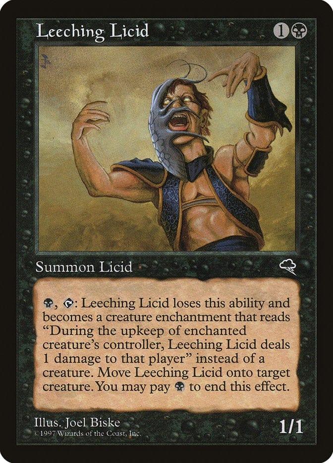 Magic: The Gathering MTG Single Leeching Licid [Tempest]