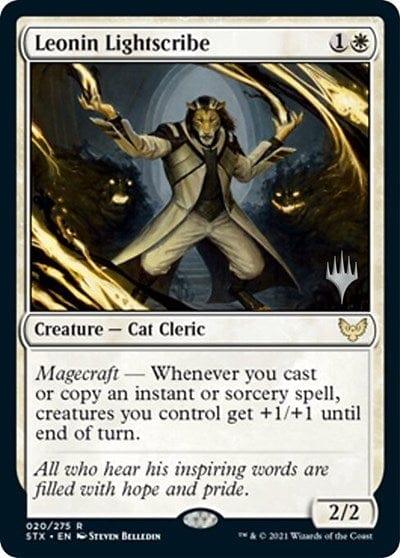 Magic: The Gathering MTG Single Leonin Lightscribe (Promo Pack) [Strixhaven: School of Mages Promos]