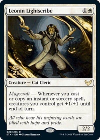 Magic: The Gathering MTG Single Leonin Lightscribe [Strixhaven: School of Mages Prerelease Promos]