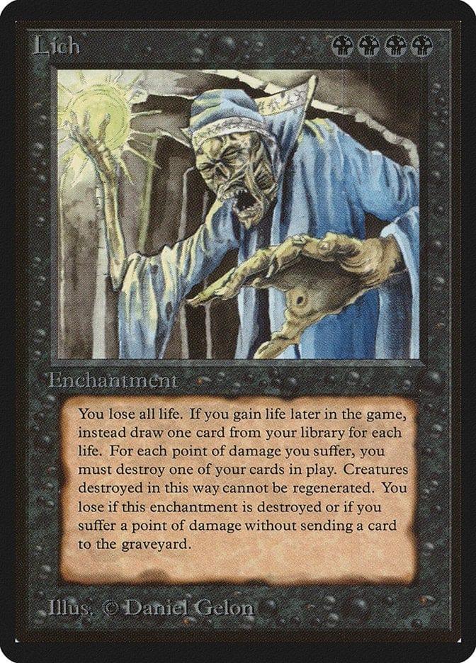 Magic: The Gathering MTG Single Lich [Limited Edition Beta]
