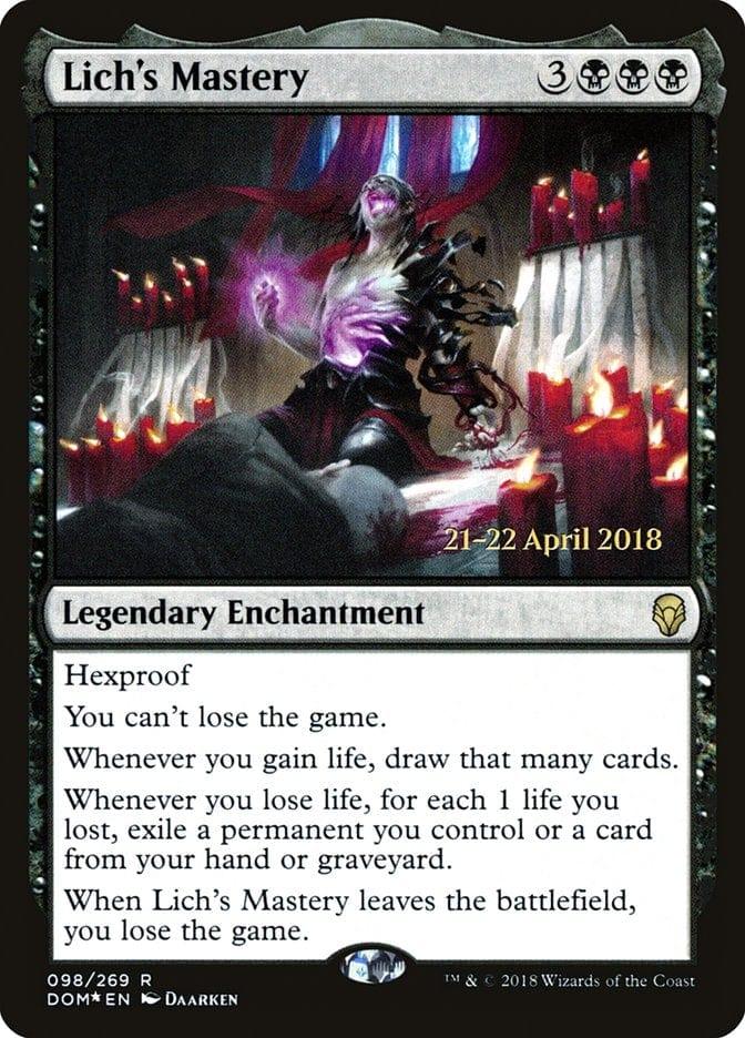 Magic: The Gathering MTG Single Lich's Mastery  [Dominaria Prerelease Promos]