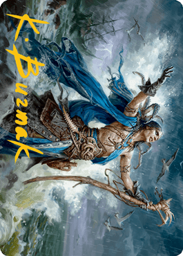 Magic: The Gathering MTG Single Lier, Disciple of the Drowned Art Card (Gold-Stamped Signature) [Innistrad: Midnight Hunt Art Series]