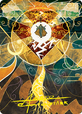 Magic: The Gathering MTG Single Lightning Bolt Art Card (Gold-Stamped Signature) [Strixhaven: School of Mages Art Series]