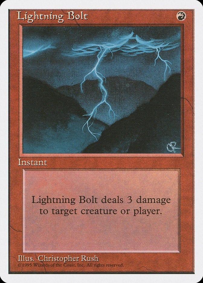 Magic: The Gathering MTG Single Lightning Bolt [Fourth Edition]