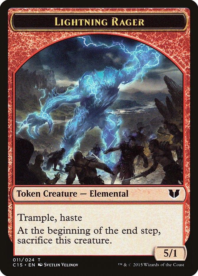 Magic: The Gathering MTG Single Lightning Rager // Lightning Rager Double-Sided Token [Commander 2015 Tokens]