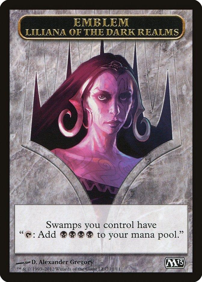 Magic: The Gathering MTG Single Liliana of the Dark Realms Emblem [Magic 2013 Tokens]