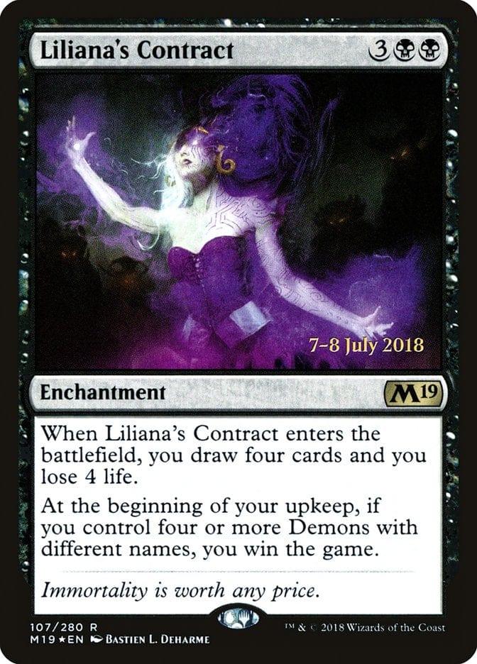 Magic: The Gathering MTG Single Liliana's Contract  [Core Set 2019 Prerelease Promos]