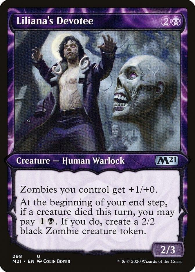 Magic: The Gathering MTG Single Liliana's Devotee (Showcase) [Core Set 2021]