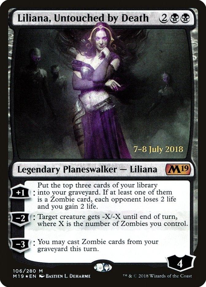 Magic: The Gathering MTG Single Liliana, Untouched by Death  [Core Set 2019 Prerelease Promos]