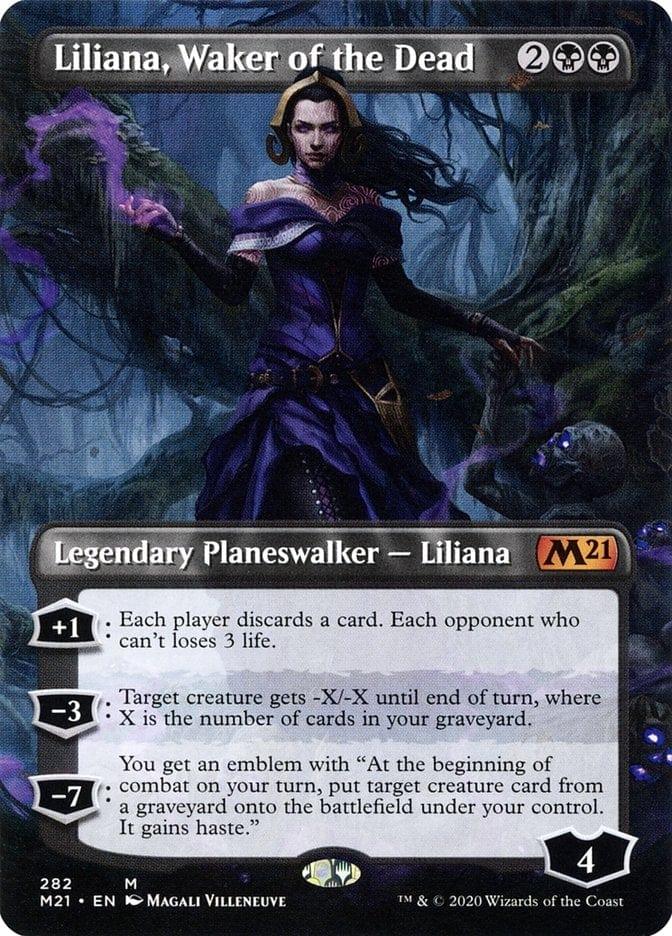 Magic: The Gathering MTG Single Liliana, Waker of the Dead (Borderless) [Core Set 2021]