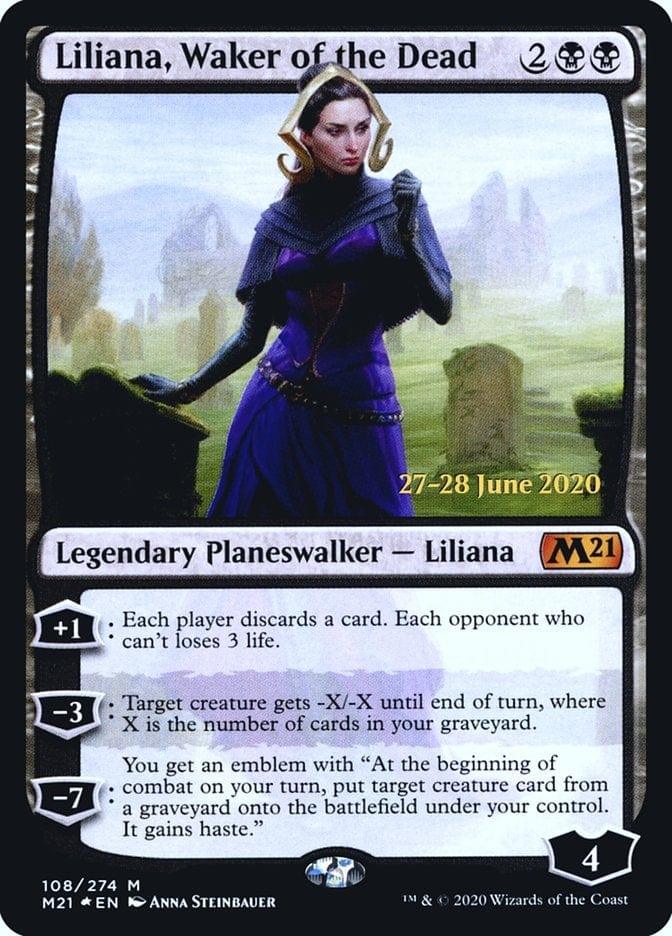 Magic: The Gathering MTG Single Liliana, Waker of the Dead  [Core Set 2021 Prerelease Promos]