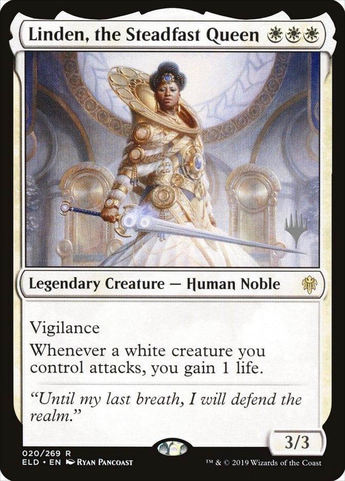 Magic: The Gathering MTG Single Linden, the Steadfast Queen (Promo Pack) [Throne of Eldraine Promos]