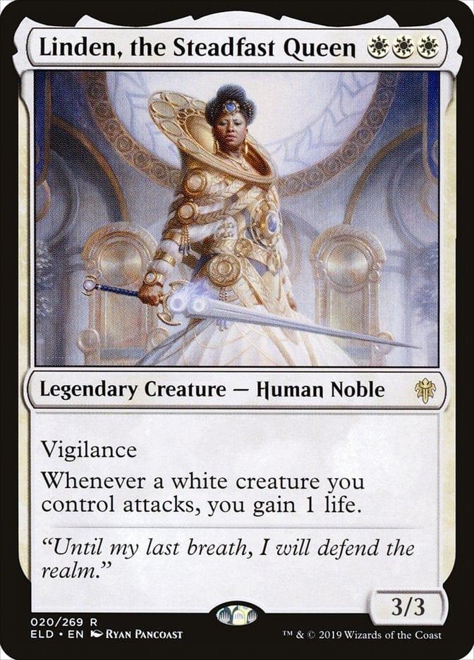 Magic: The Gathering MTG Single Linden, the Steadfast Queen [Throne of Eldraine]