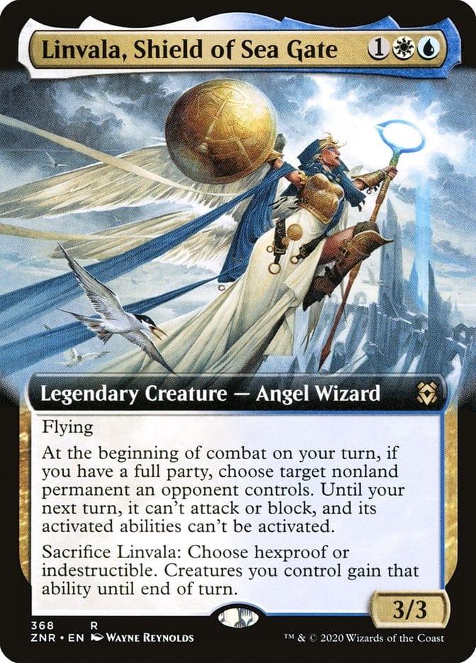 Magic: The Gathering MTG Single Linvala, Shield of Sea Gate (Extended) [Zendikar Rising Extended Art]