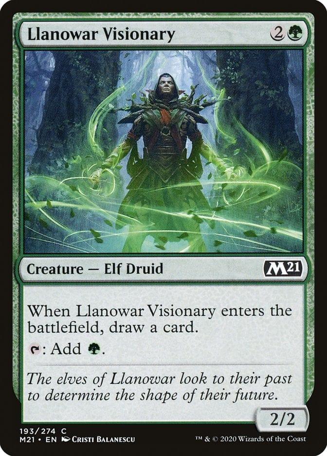 Magic: The Gathering MTG Single Llanowar Visionary [Core Set 2021]