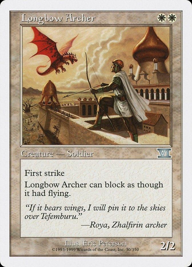 Magic: The Gathering MTG Single Longbow Archer [Classic Sixth Edition]