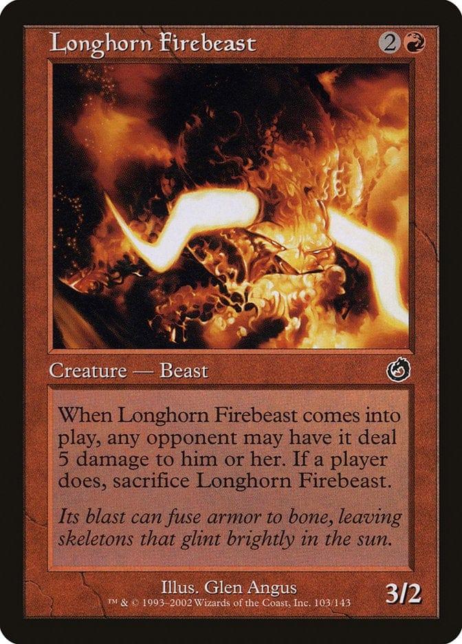 Magic: The Gathering MTG Single Longhorn Firebeast [Torment]