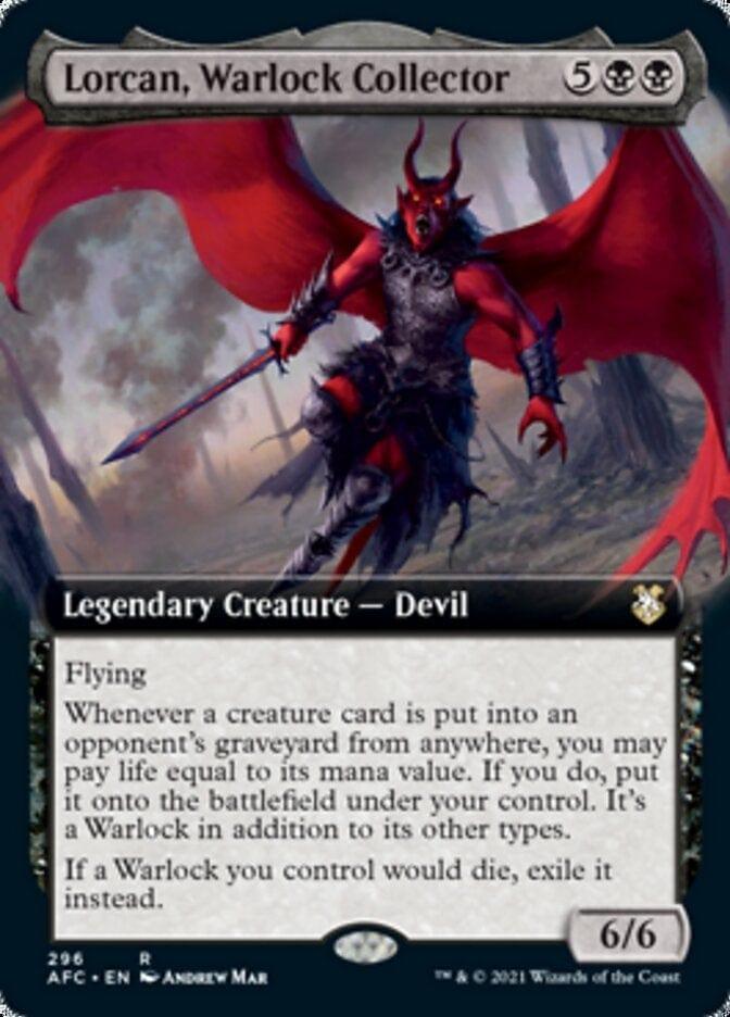 Magic: The Gathering MTG Single Lorcan, Warlock Collector (Extended) [Dungeons & Dragons: Adventures in the Forgotten Realms Commander]