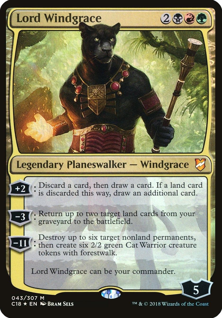 Magic: The Gathering MTG Single Lord Windgrace (Oversized) [Commander 2018 Oversized]