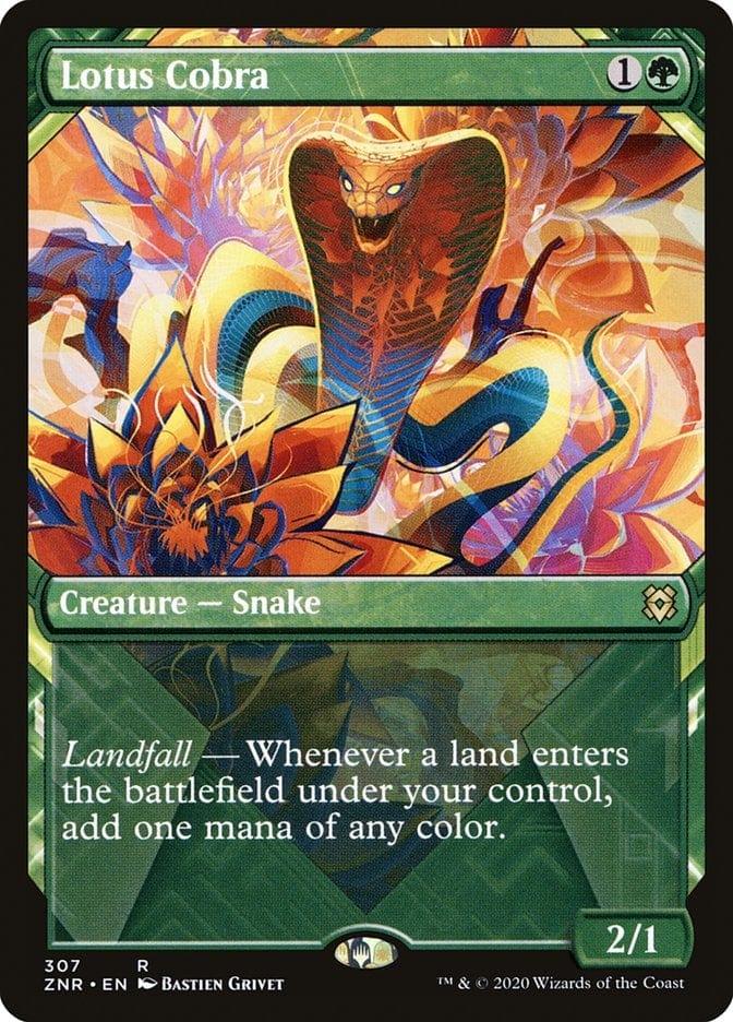 Magic: The Gathering MTG Single Lotus Cobra (Showcase) [Zendikar Rising Extended Art]