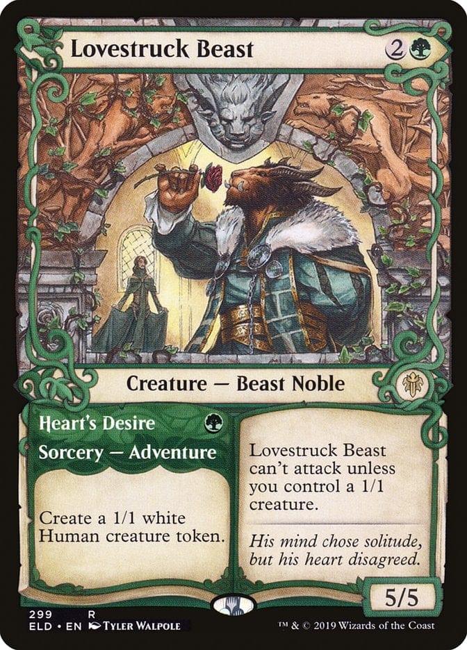 Magic: The Gathering MTG Single Lovestruck Beast // Heart's Desire (Showcase) [Throne of Eldraine]
