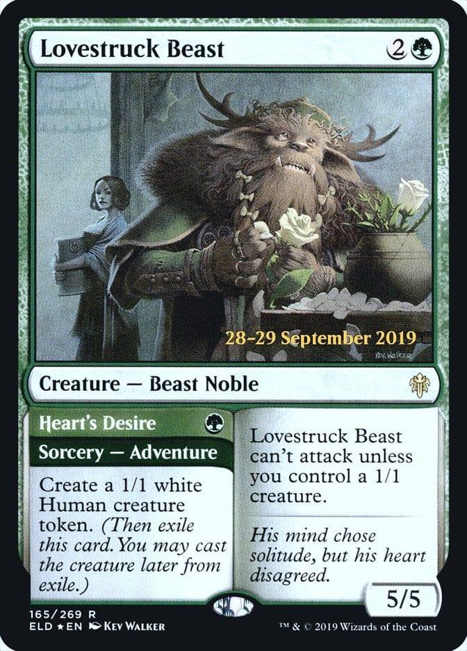Magic: The Gathering MTG Single Lovestruck Beast // Heart's Desire  [Throne of Eldraine Prerelease Promos]