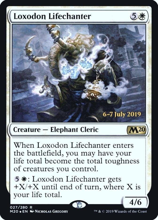 Magic: The Gathering MTG Single Loxodon Lifechanter  [Core Set 2020 Prerelease Promos]