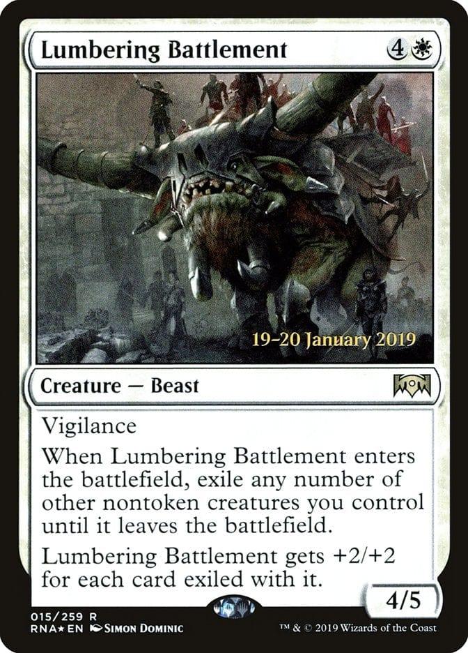 Magic: The Gathering MTG Single Lumbering Battlement [Ravnica Allegiance Prerelease Promos]