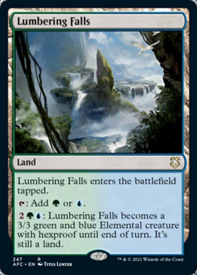 Magic: The Gathering MTG Single Lumbering Falls [Dungeons & Dragons: Adventures in the Forgotten Realms Commander]