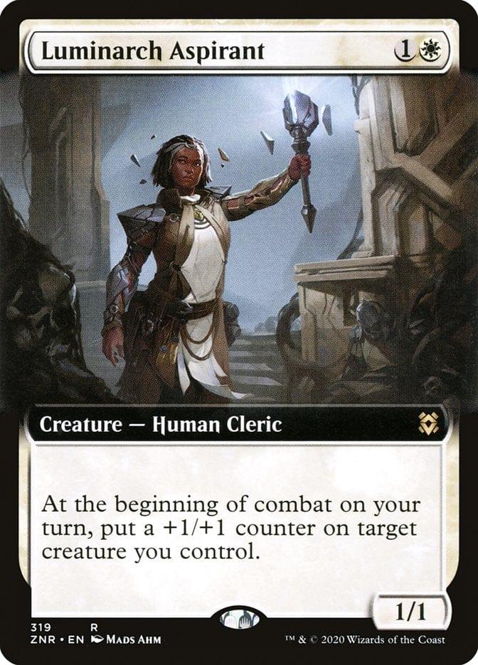 Magic: The Gathering MTG Single Luminarch Aspirant (Extended) [Zendikar Rising Extended Art]