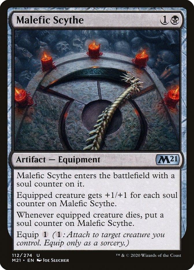 Magic: The Gathering MTG Single Malefic Scythe [Core Set 2021]