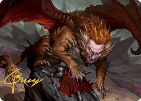 Magic: The Gathering MTG Single Manticore Art Card (Gold-Stamped Signature) [Dungeons & Dragons: Adventures in the Forgotten Realms Art Series]