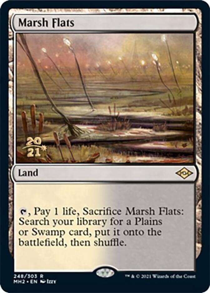 Magic: The Gathering MTG Single Marsh Flats [Modern Horizons 2 Prerelease Promos]