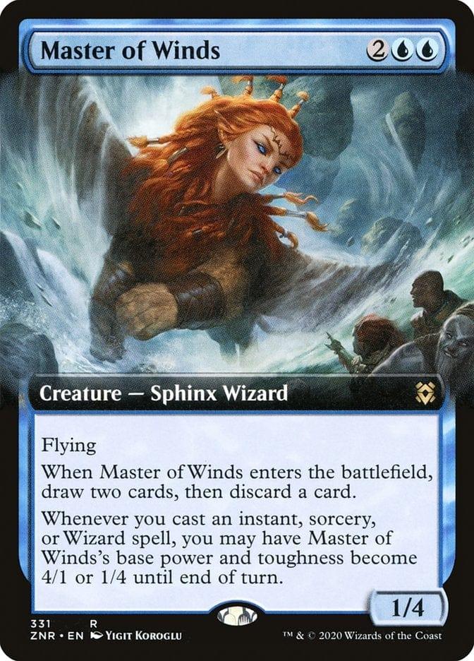 Magic: The Gathering MTG Single Master of Winds (Extended) [Zendikar Rising Extended Art]