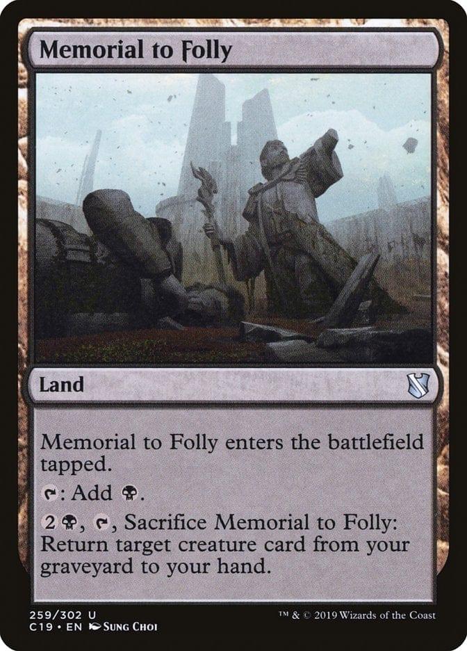 Magic: The Gathering MTG Single Memorial to Folly [Commander 2019]
