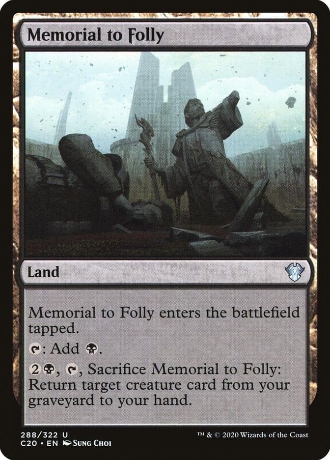 Magic: The Gathering MTG Single Memorial to Folly [Commander 2020]