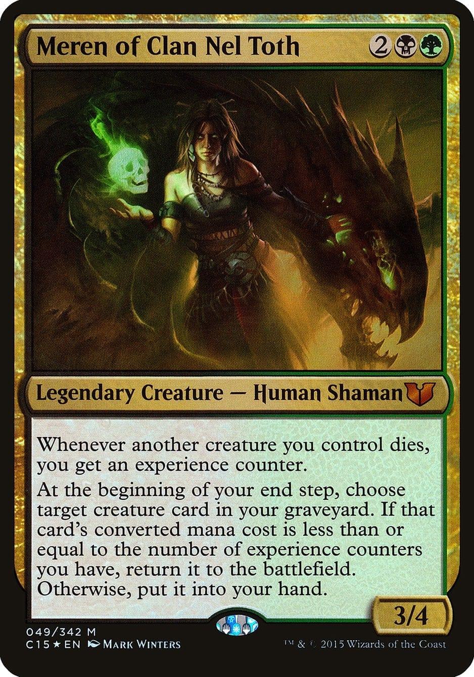 Magic: The Gathering MTG Single Meren of Clan Nel Toth (Oversized) [Commander 2015 Oversized]