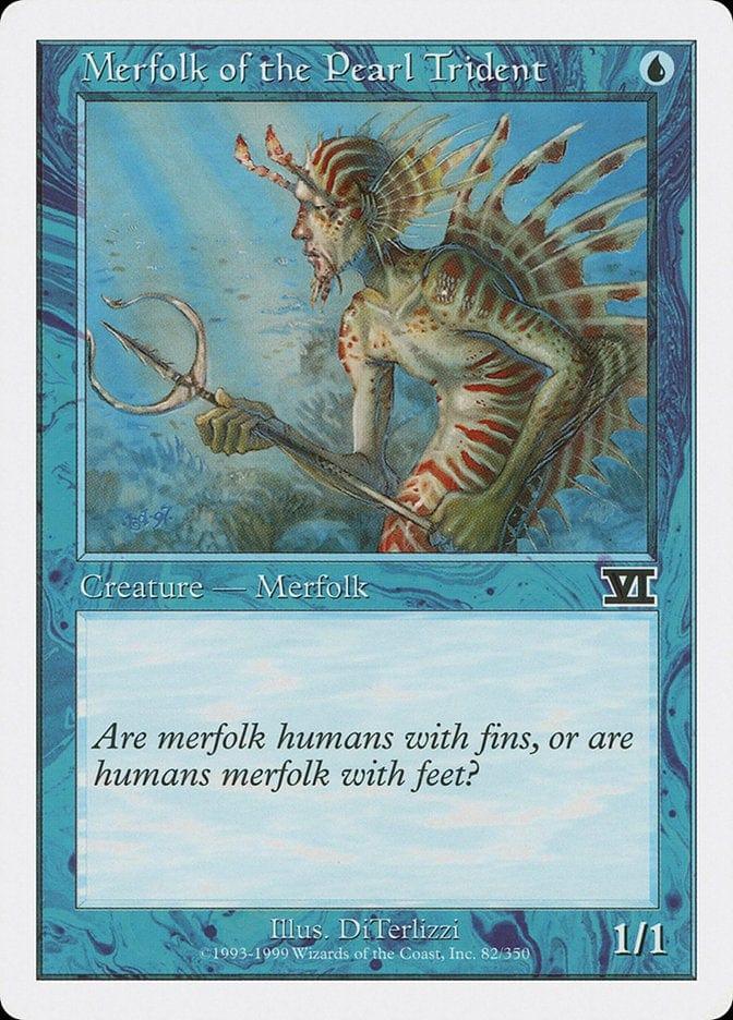 Magic: The Gathering MTG Single Merfolk of the Pearl Trident [Classic Sixth Edition]