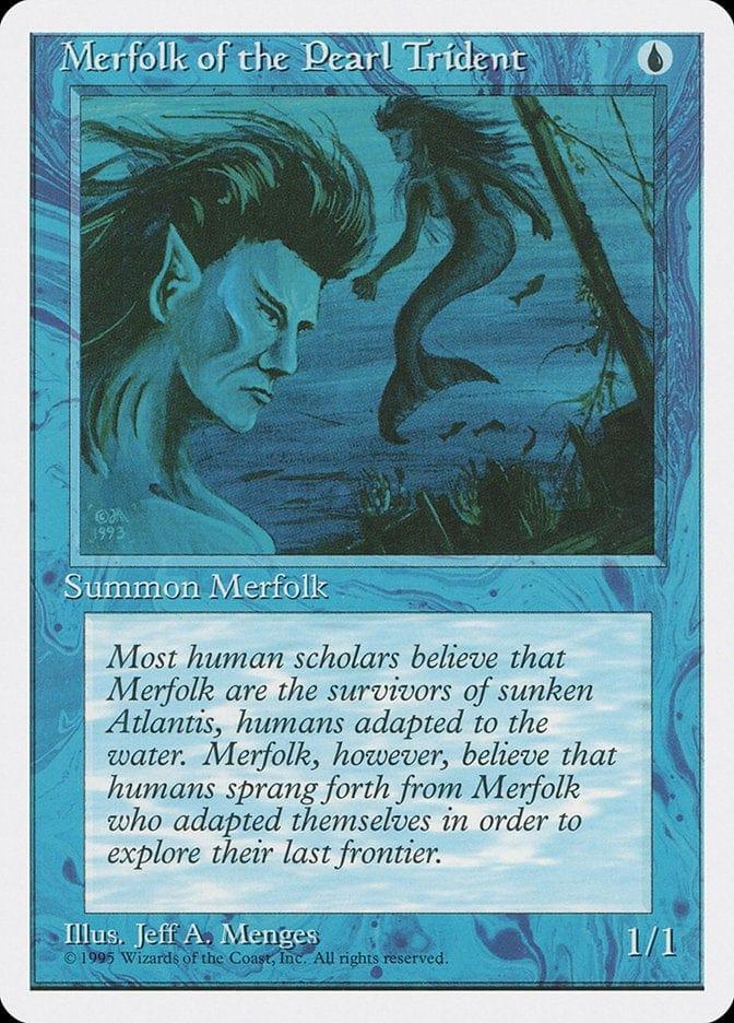 Magic: The Gathering MTG Single Merfolk of the Pearl Trident [Fourth Edition]