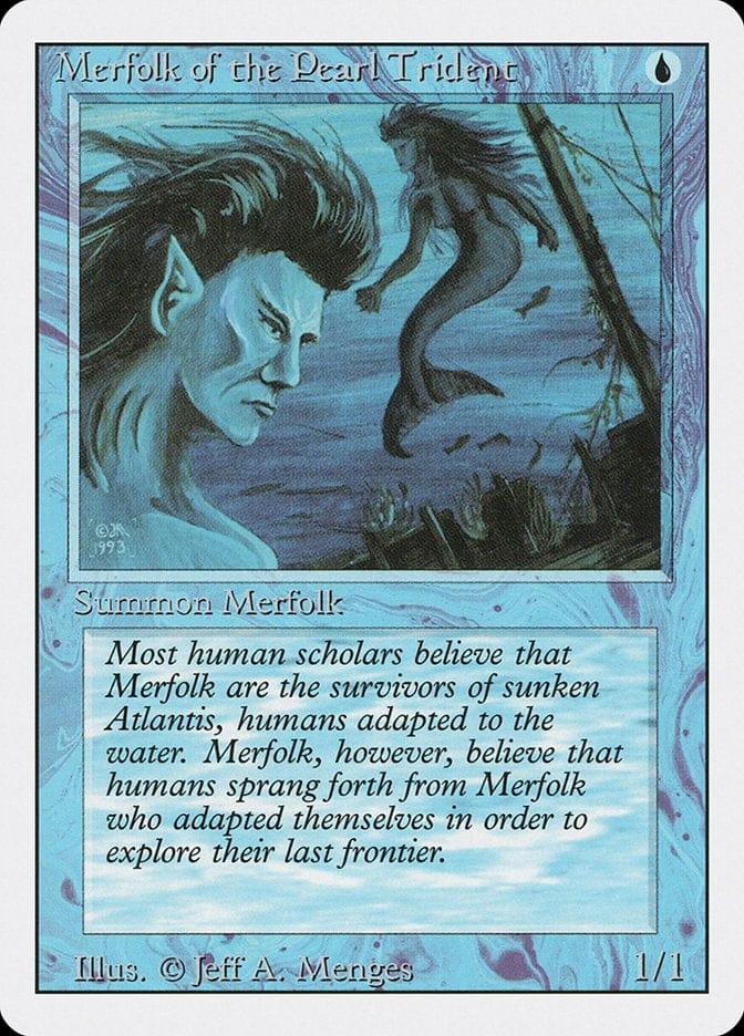 Magic: The Gathering MTG Single Merfolk of the Pearl Trident [Revised Edition]