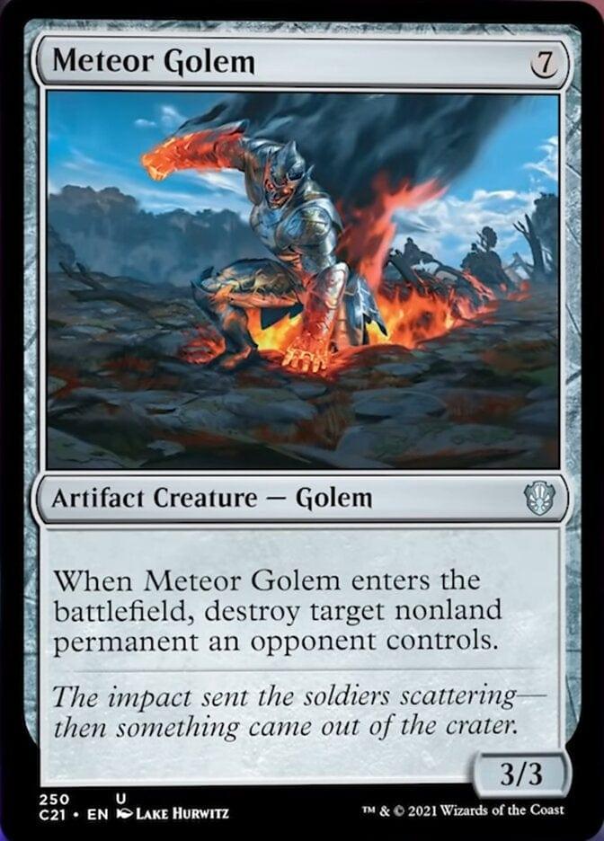 Magic: The Gathering MTG Single Meteor Golem [Commander 2021]