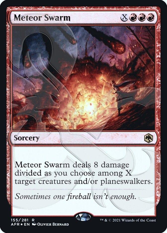 Magic: The Gathering MTG Single Meteor Swarm (Ampersand Promo) [Dungeons & Dragons: Adventures in the Forgotten Realms Promos]