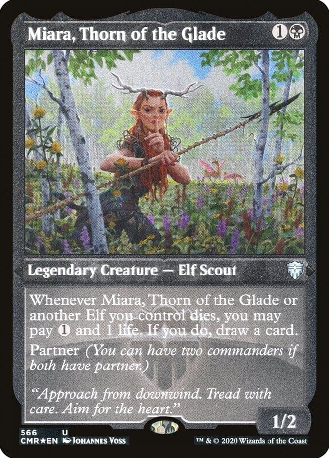 Magic: The Gathering MTG Single Miara, Thorn of the Glade [Commander Legends Etched]