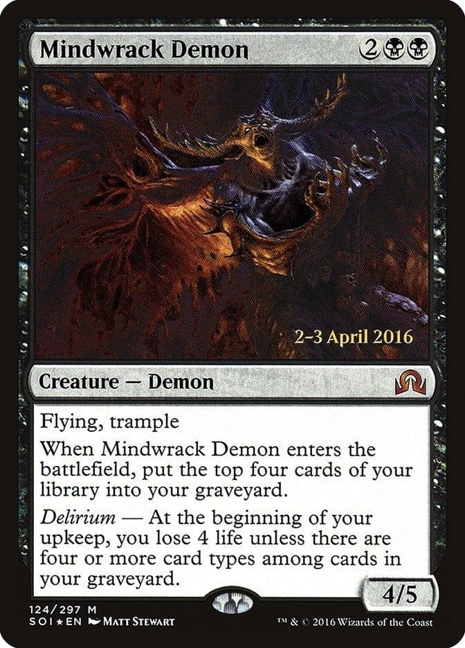 Magic: The Gathering MTG Single Mindwrack Demon [Shadows over Innistrad Prerelease Promos]