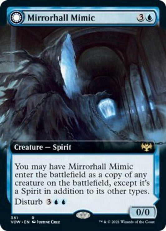 Magic: The Gathering MTG Single Mirrorhall Mimic // Ghastly Mimicry (Extended) [Innistrad: Crimson Vow]