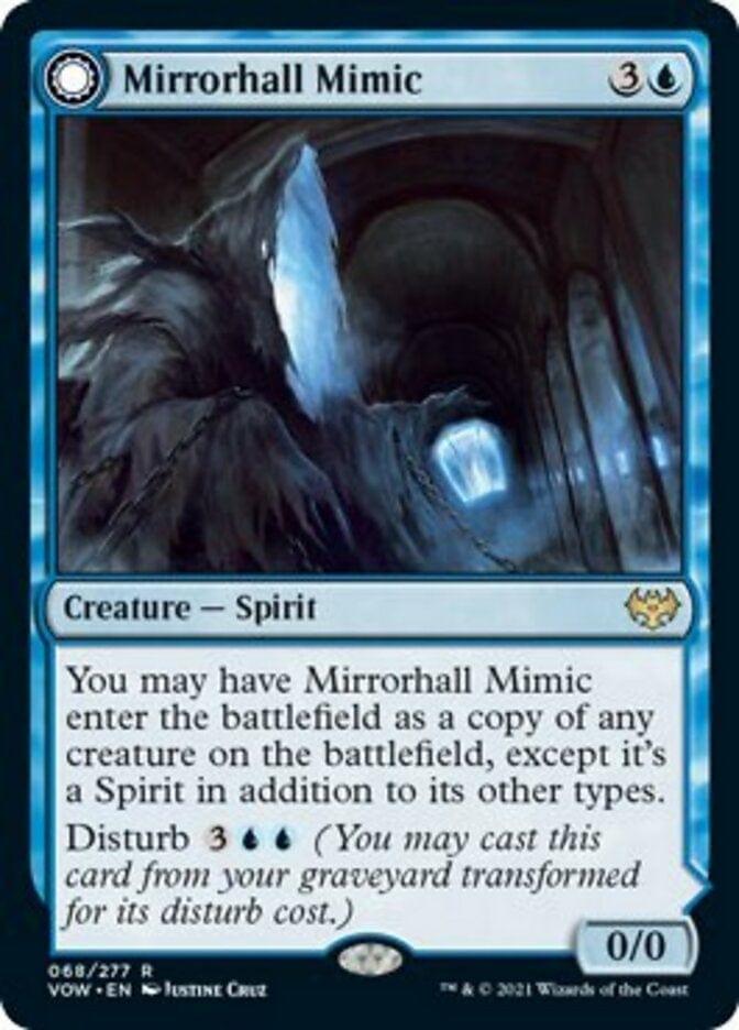 Magic: The Gathering MTG Single Mirrorhall Mimic // Ghastly Mimicry [Innistrad: Crimson Vow]