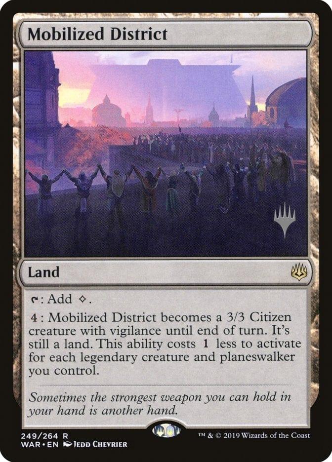 Magic: The Gathering MTG Single Mobilized District (Promo Pack) [War of the Spark Promos]