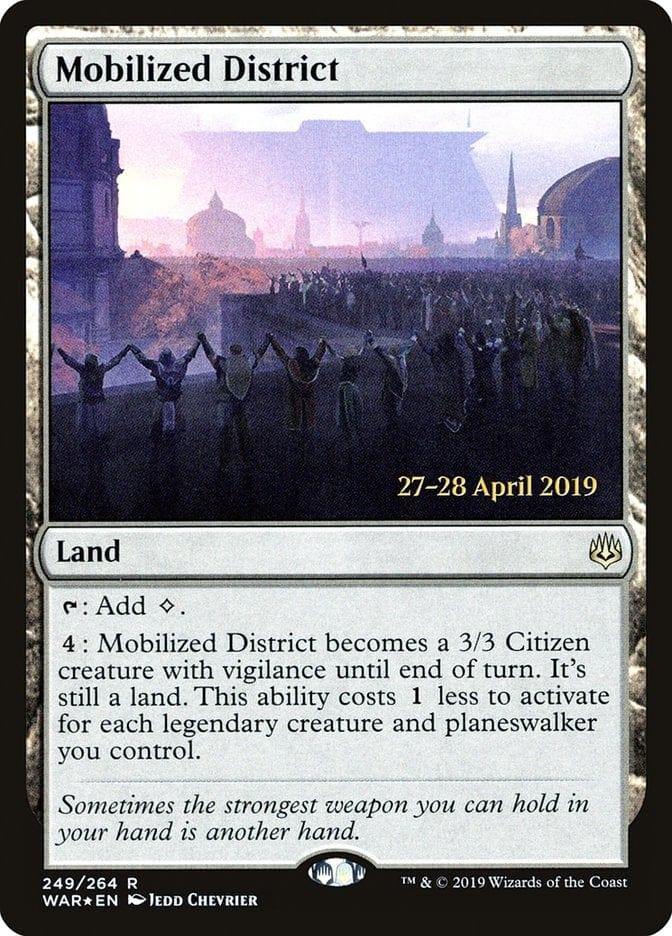 Magic: The Gathering MTG Single Mobilized District  [War of the Spark Prerelease Promos]