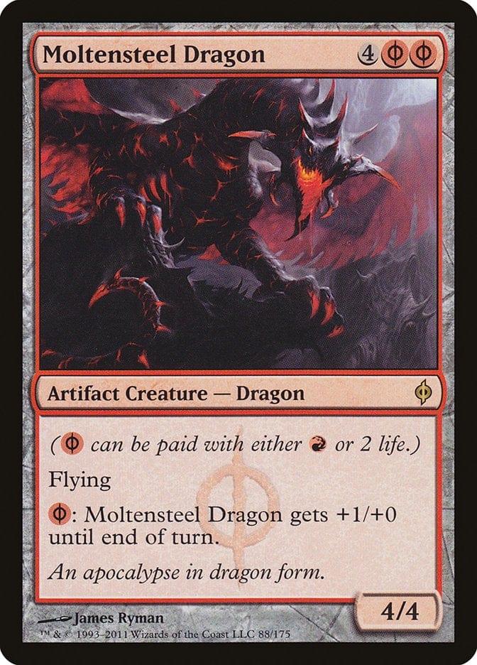 Magic: The Gathering MTG Single Moltensteel Dragon [New Phyrexia]